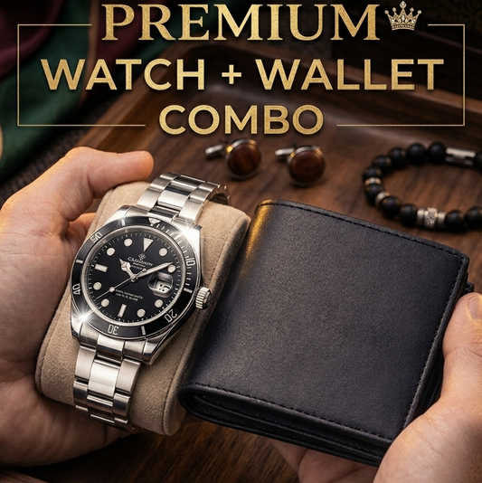 Premium Men’s Watch & Wallet Combo