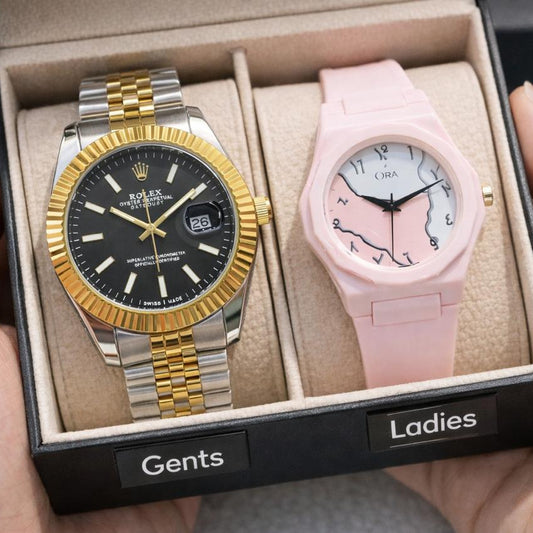 Luxury Couple Watch Set – His & Hers Premium Matching Watches