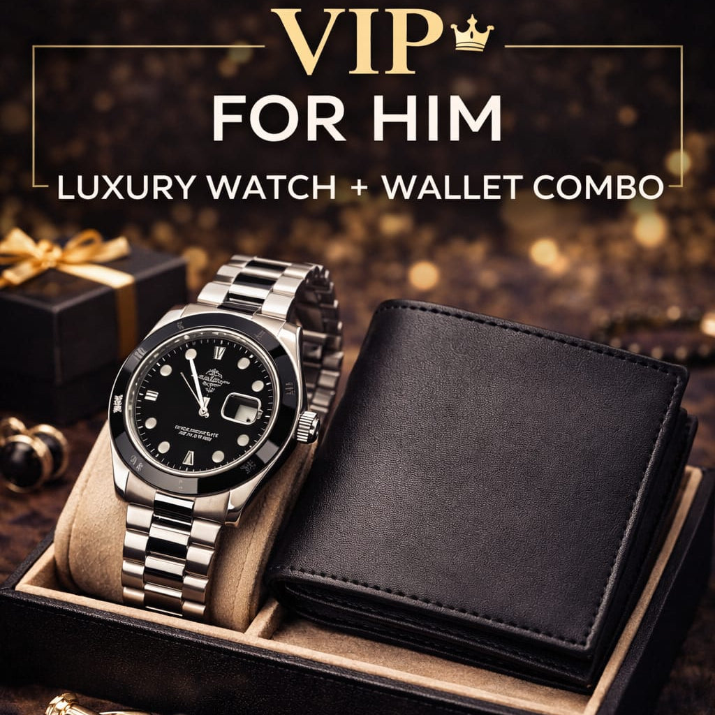 Premium Men’s Watch & Wallet Combo