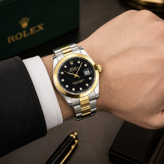 Luxury Gold & Silver Waterproof Automatic Watch