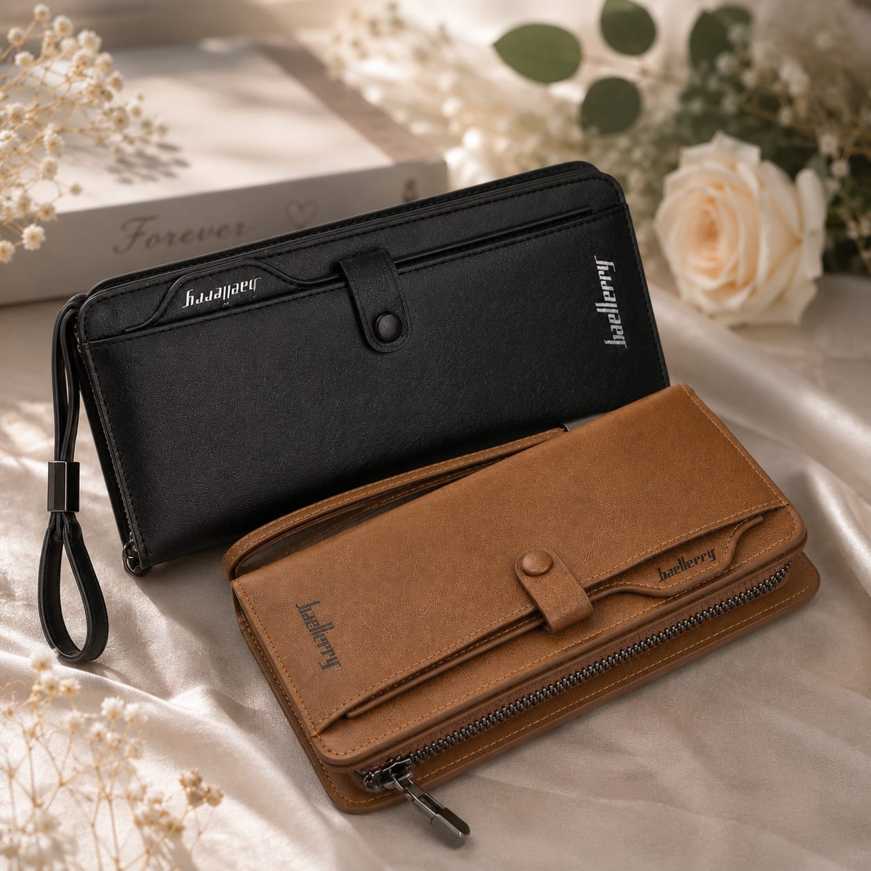 Balenberry Premium leather Unisex Zipper Wallet | Multi-Card Phone Holder Long Wallet For Man and woman with gift Box