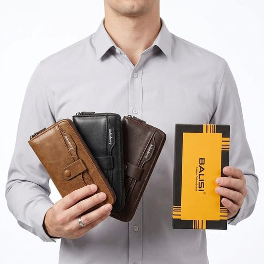 Balenberry Premium Unisex Zipper Wallet | Multi-Card Phone Holder Long Wallet For Man and woman with gift Box - Fashion Bridge