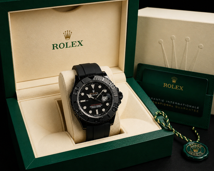 Luxury Black Rotating Bezel Waterproof Sports Watch