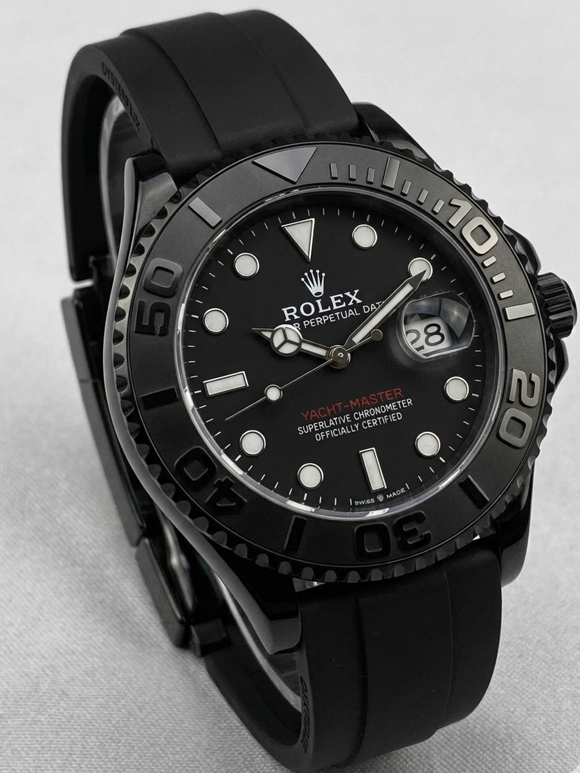 Luxury Black Rotating Bezel Waterproof Sports Watch