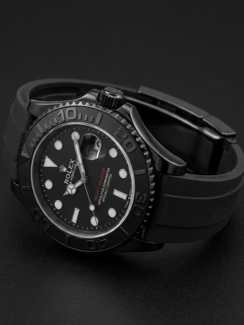 Luxury Black Rotating Bezel Waterproof Sports Watch