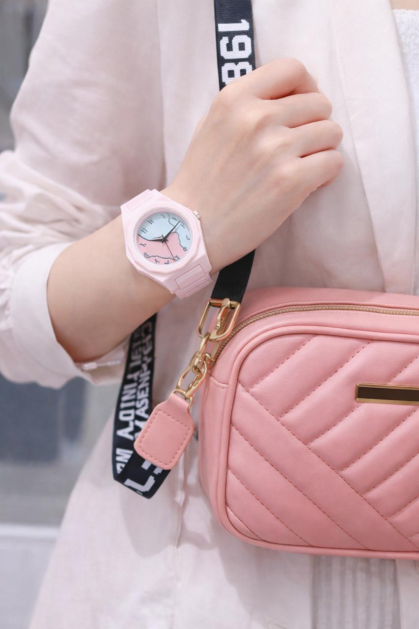 Luxury Pink Watch & Crossbody Bag Combo Set for Women – Premium 2 Piece Gift Set | Free Delivery