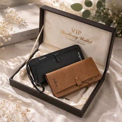 VIP Baellerry Wallet Exclusive Collection – Premium Leather Long Wallet with Gift Box
