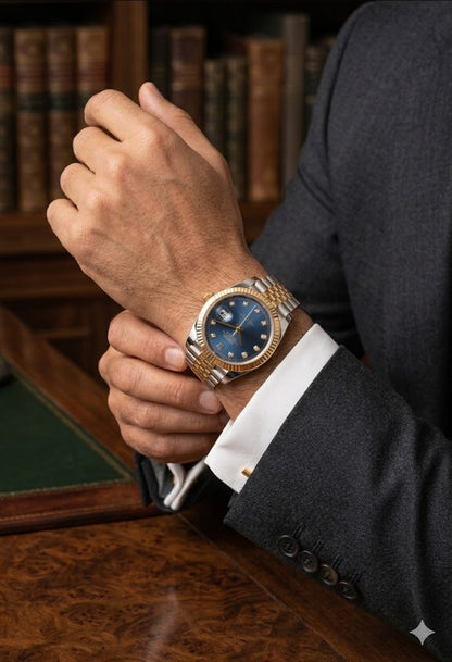 Luxury Cut Dial Waterproof Stainless Steel Watch