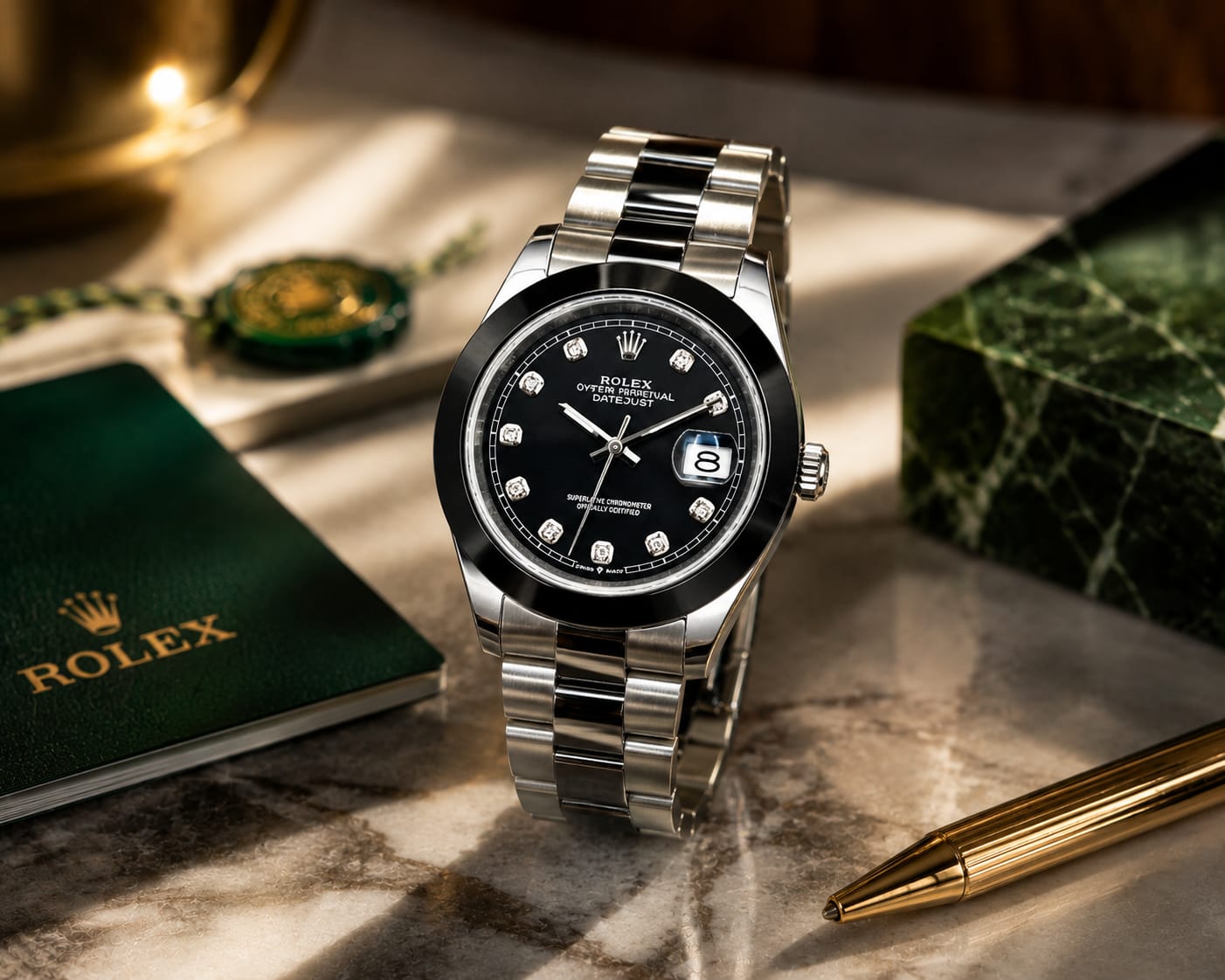 Luxury Black Dual Tone Stainless Steel Automatic Watch