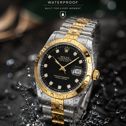 Luxury Gold & Silver Waterproof Automatic Watch