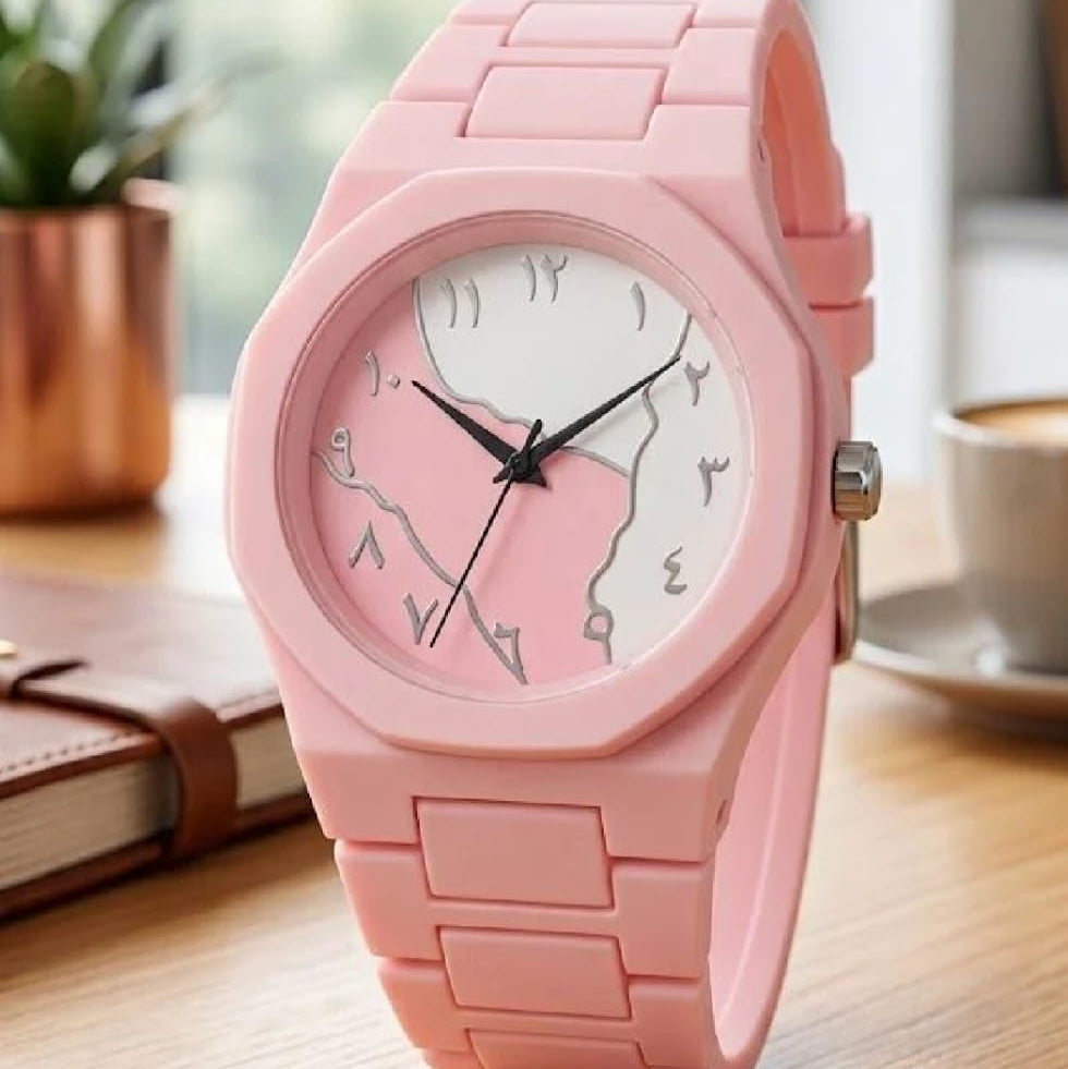 Pink Elegant Combo Gift Set – Quilted Crossbody Bag & Analog Watch for Women | Stylish Ladies Gift Pack