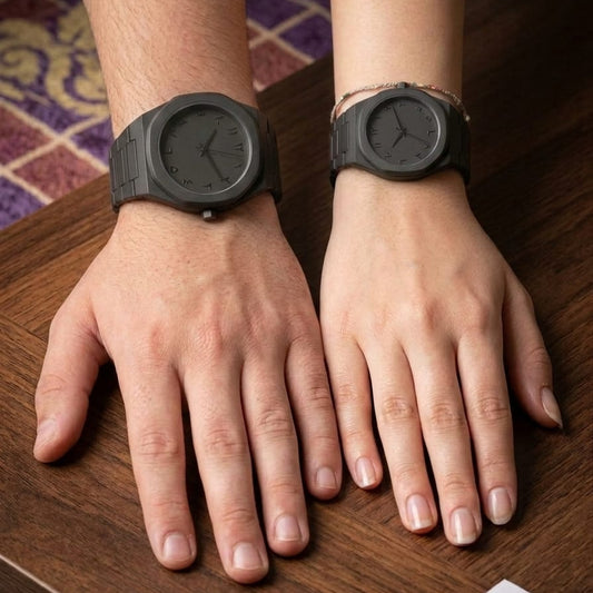 Couple Watch Set | Matching His & Her Arabic Dial Watches