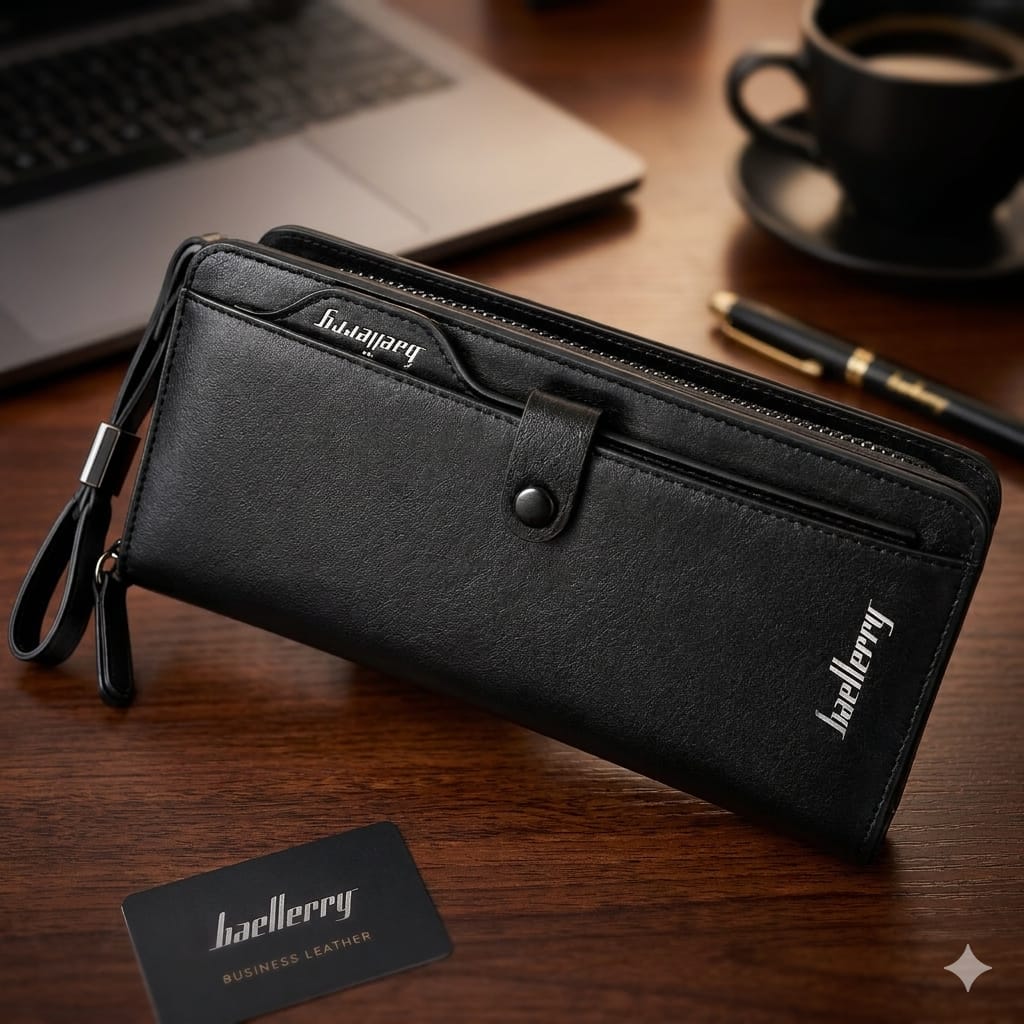 VIP Baellerry Wallet Exclusive Collection – Premium Leather Long Wallet with Gift Box