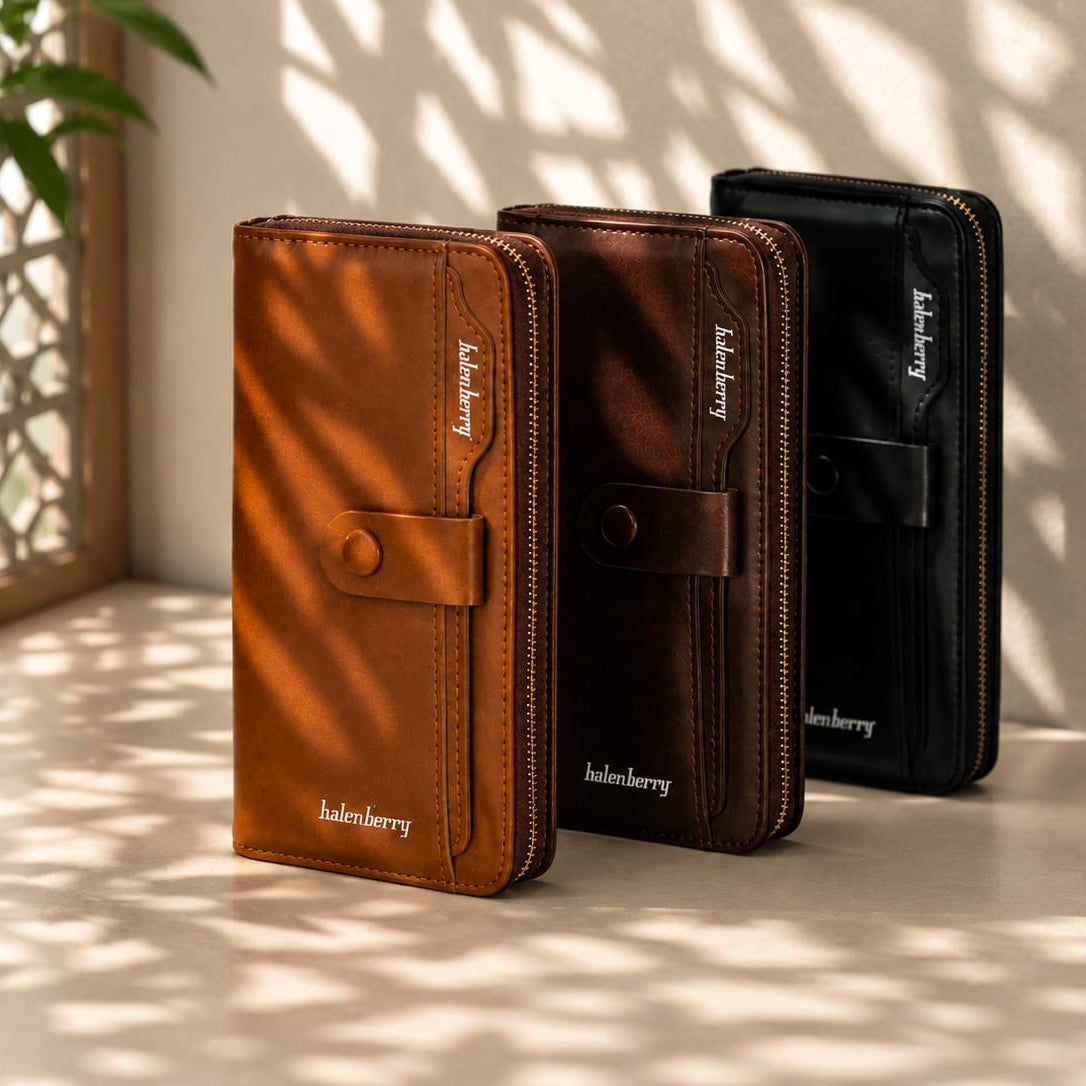 Balenberry Premium leather Unisex Zipper Wallet | Multi-Card Phone Holder Long Wallet For Man and  woman with gift  Box