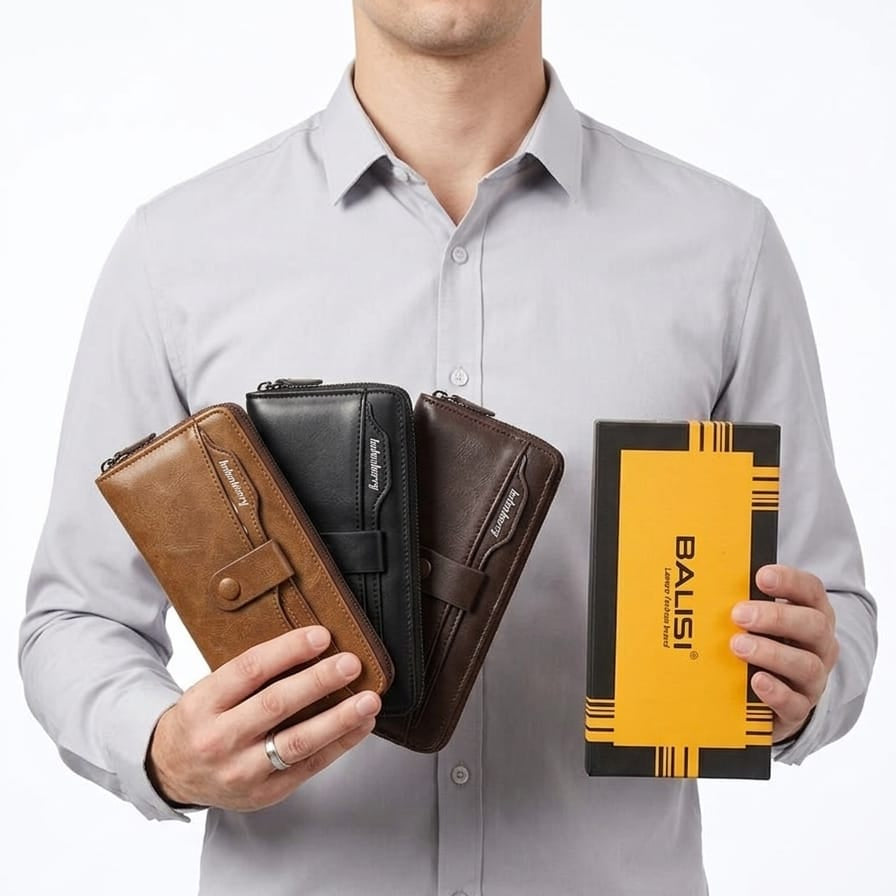 Balenberry Premium leather Unisex Zipper Wallet | Multi-Card Phone Holder Long Wallet For Man and  woman with gift  Box