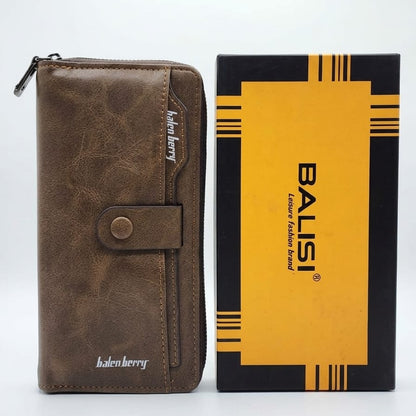 Balenberry Premium leather Unisex Zipper Wallet | Multi-Card Phone Holder Long Wallet For Man and  woman with gift  Box