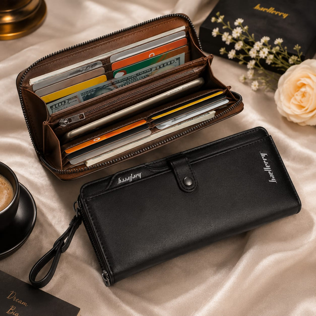 Balenberry Premium Unisex Zipper Wallet | Multi-Card Phone Holder Long Wallet For Man and woman with gift Box - Fashion Bridge