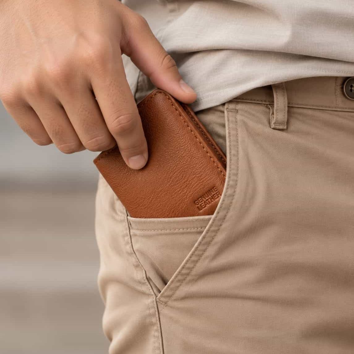 Genuine Leather Bifold Wallet for Men – Slim & Compact Gift Box Wallet - Fashion Bridge