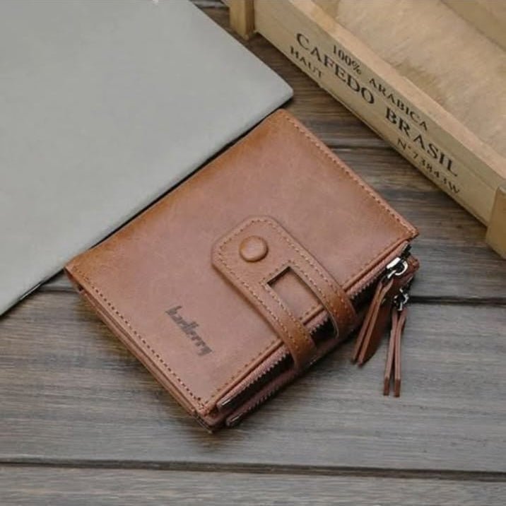 Men’s Bifold Wallet with Zipper Coin Pocket, Snap Button & Multi Card Slots - Fashion Bridge