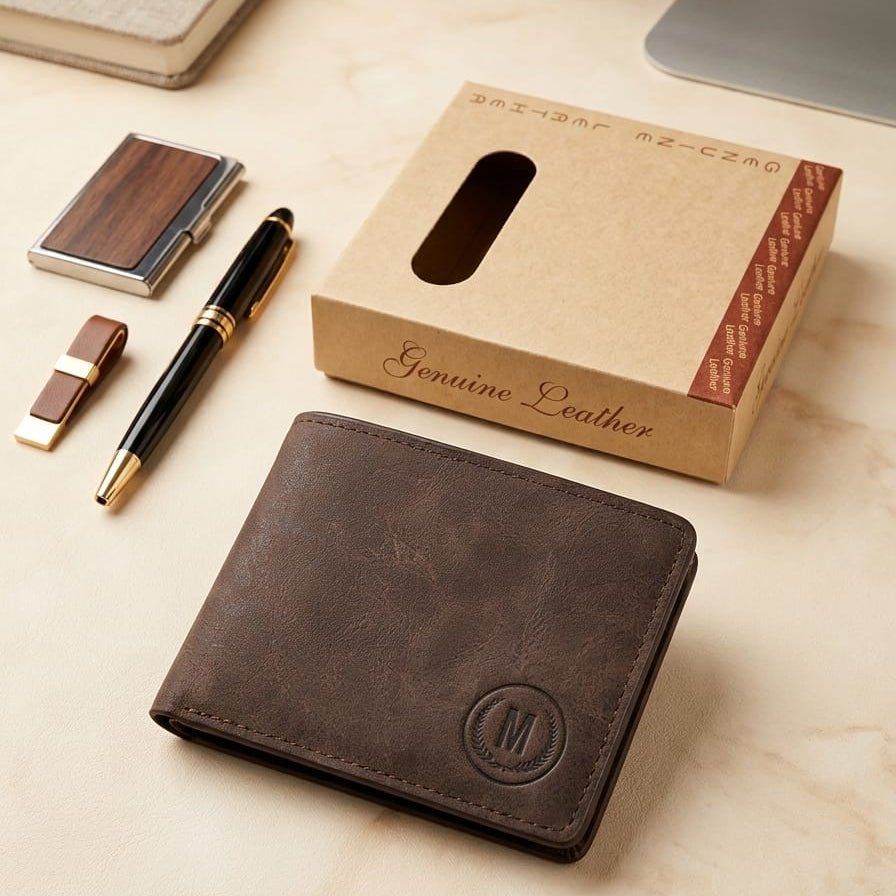 Men's M Premium Bifold Wallet - Fashion Bridge
