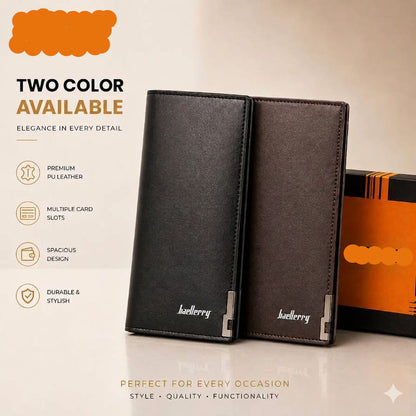 Premium Men's Bifold Wallet | Long Wallet with Multiple Card Slots With GIft Box - Fashion Bridge
