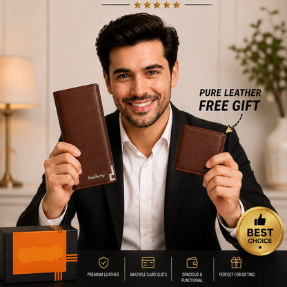 Premium Wallet Combo Set | Long Wallet + FREE Bifold Wallet - Fashion Bridge