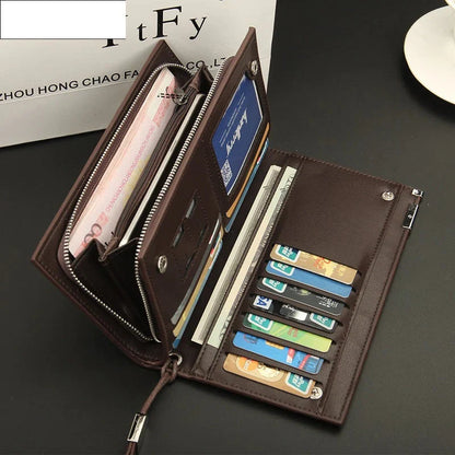 Baellerry Premium Men's Bifold Wallet | Genuine PU Leather Long Wallet with Multiple Card Slots With GIft Box